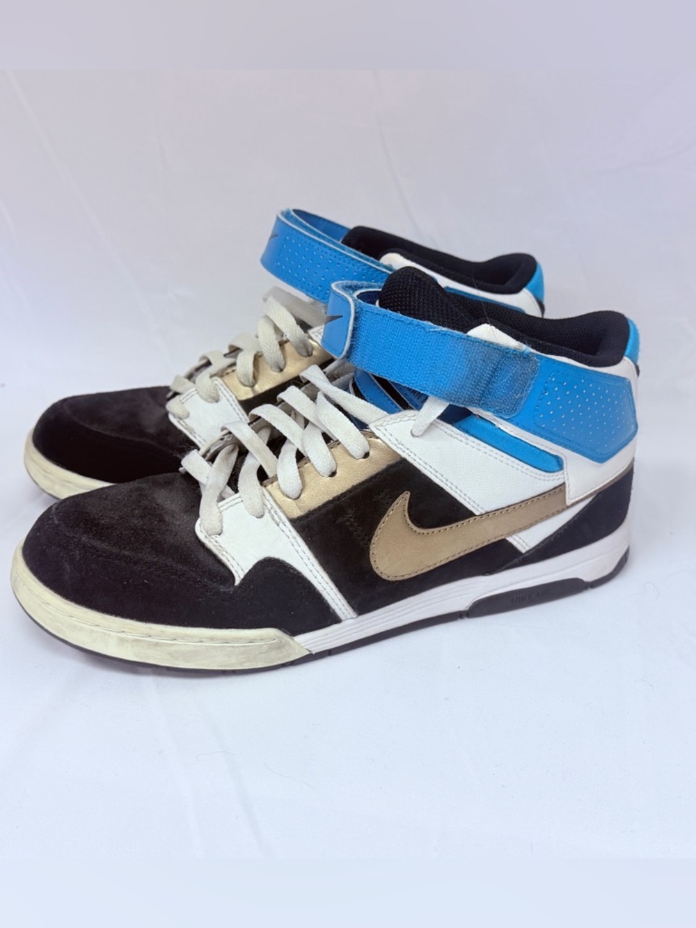 Nike Air Morgan 2 Mid Black White and Blue 407479-024 Women's size 10